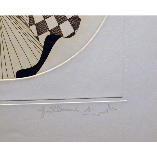 Paper 1980s Guillaume Azoulay "Les Arlequinades" Suite of 3 Harlequin Themed Etchings Signed For Sale - Image 7 of 10