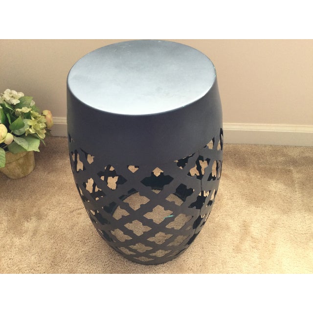 Late 20th Century Late 20th Century Metal Lace Cut Garden Stool For Sale - Image 5 of 9