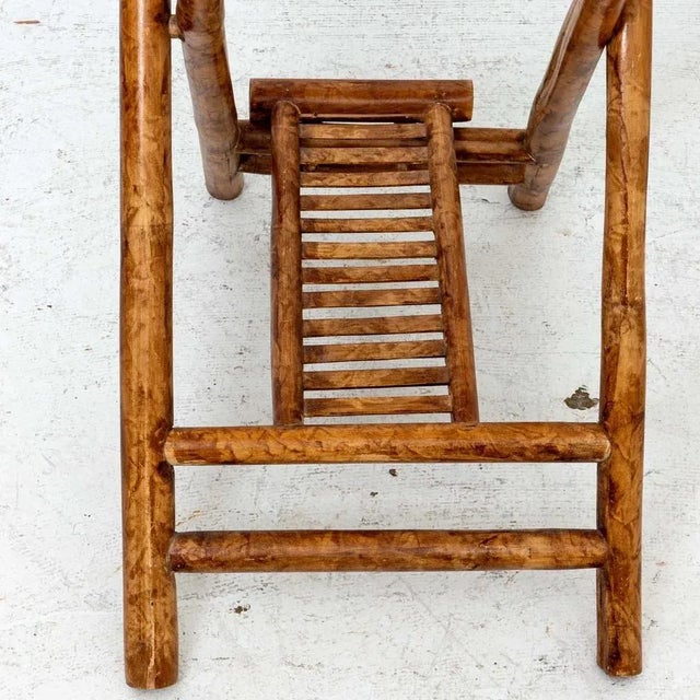 Bamboo Butler Tray on Stand For Sale - Image 4 of 6