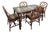 Regency Style Faux Bamboo Dining Table and Chairs, 1950s, Set of 5 For Sale