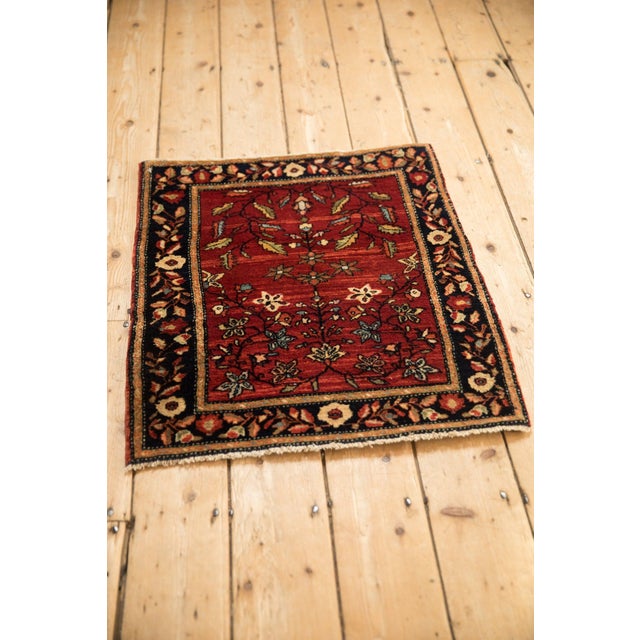 Textile Antique Farahan Sarouk Square Rug Mat - 2'1" x 2'6" For Sale - Image 7 of 9