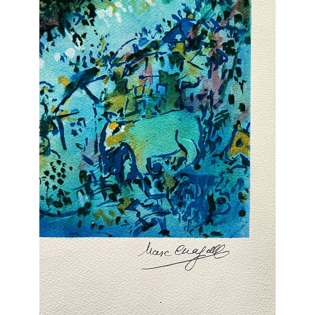 Marc Chagall Marc Chagall Lithograph "Nude Floating in a Vase" - Numbered 107/300 For Sale - Image 4 of 6