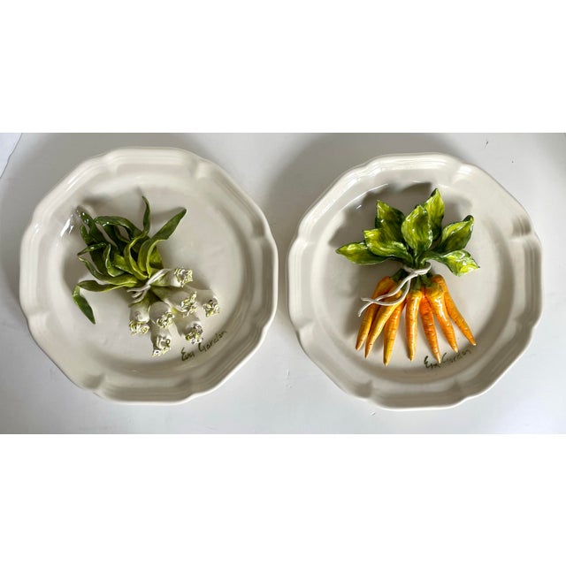 Orange Late 20th Century Eva Gordon Trompe L’Oeil Carrot Plate, Signed Canadian Studio Pottery For Sale - Image 8 of 8