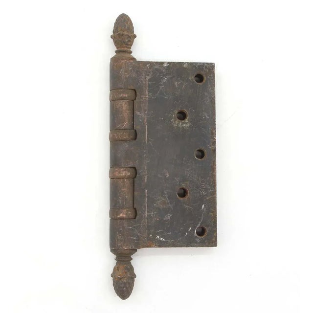 Antique 5 X 5 Cast Iron Ball Bearing Door Hinge For Sale - Image 4 of 4