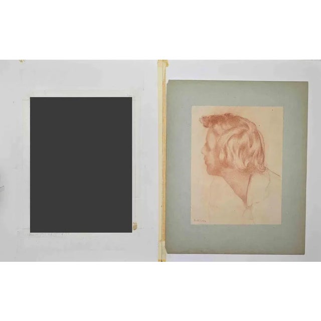 The Portrait is a drawing artwork realized by Émile Lévy (1826-1890) in 1866. Hand-signed Good condition. This piece is...