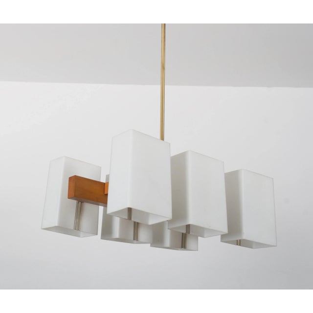 Rupert Nikoll Large Vintage Opaline Glass Chandelier by Rupert Nikoll For Sale - Image 4 of 16