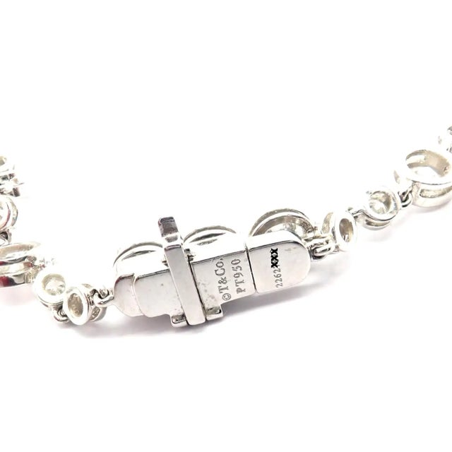 Metal Mid 20th Century Tiffany & Co. Jazz Diamond Lariat Drop Platinum Necklace For Sale - Image 7 of 13