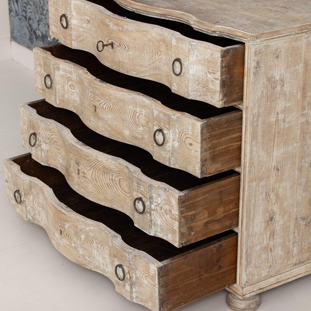 Early 19th C. Danish Baroque Arbalète Shaped Commode in Original Patina For Sale - Image 12 of 18