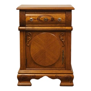 American Drew Quarter Sawn Oak Victorian Inspired 31" Cabinet Nightstand 371-425 For Sale