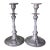 Pair of Heavy Vintage Pewter Candlesticks For Sale