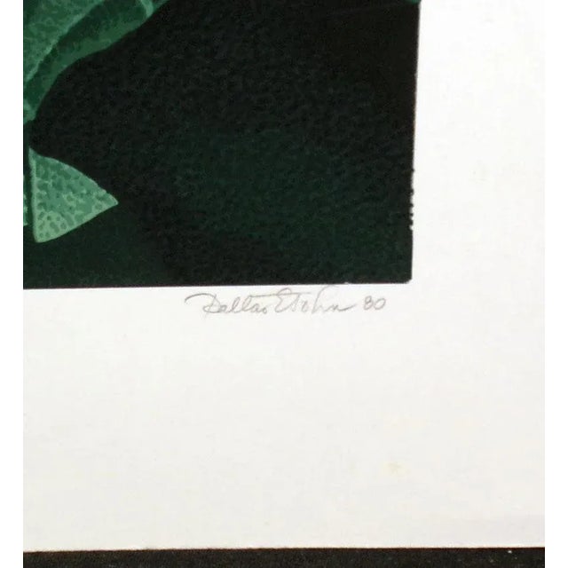 1980s Dallas John "Zinnias" Hand Signed Limited Edition Artwork Serigraph For Sale - Image 4 of 4