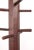 Rustic style coat rack made of dark stained walnut with a simple design. It features a square column central post, eight...