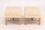 Modern Pair of Modern Four-Leaf Clover Pattern Upholstered Ottomans For Sale - Image 3 of 9