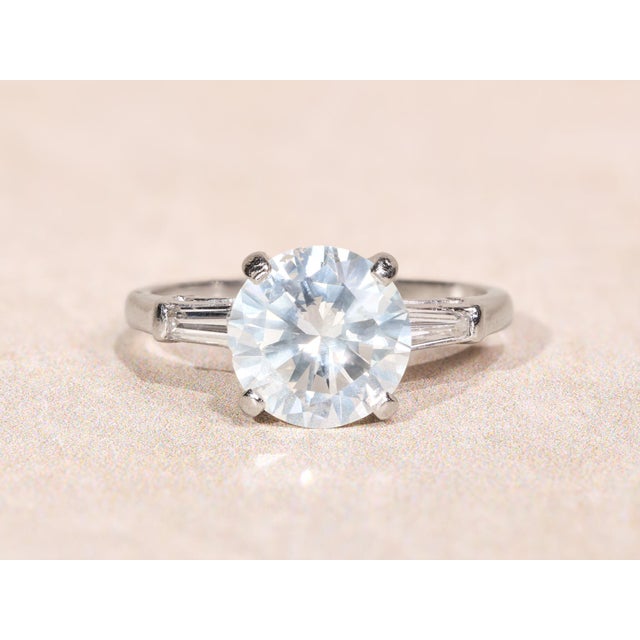 The Harbison Canyon: Antique Platinum Engagement Ring set with 1.90 Carat Diamond with Original Receipt For Sale - Image 9 of 14