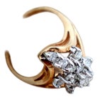 Two-Tone Gold Ring with Diamonds For Sale