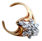 Two-Tone Gold Ring with Diamonds
