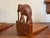 1980s Vintage Wooden Carved Elephant Bookend Pair For Sale - Image 5 of 8