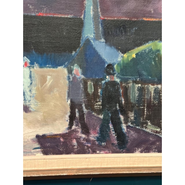 Arnold W. Pedersen, Promenad, 1960s, Oil Painting on Canvas, Framed For Sale - Image 9 of 17