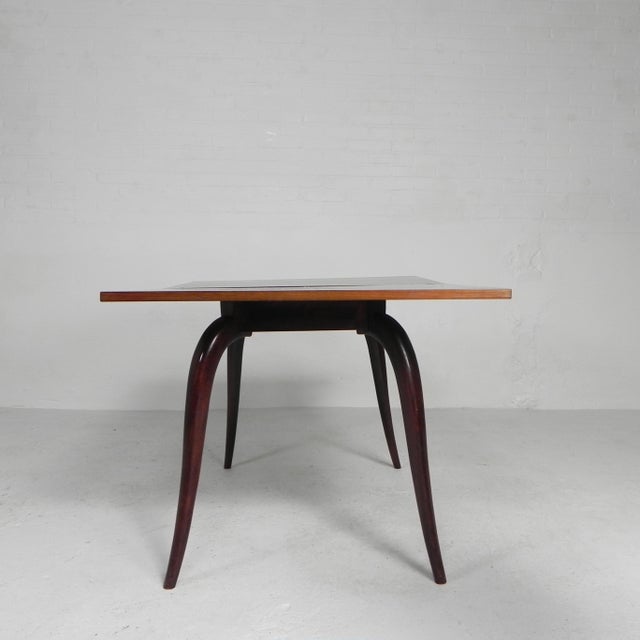 Gaming Table with Folding and Rotating Top, 1950s For Sale - Image 12 of 18