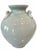 Ceramic Vintage 1970's Celadon Crackle Glaze Double-Handle Vase For Sale - Image 7 of 7