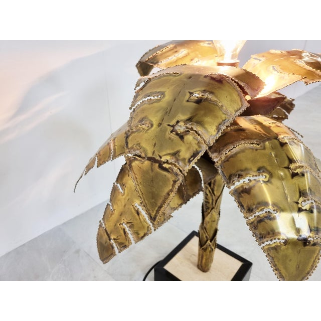 Vintage Palm Table Lamp from Maison Jansen, 1970s For Sale - Image 11 of 13
