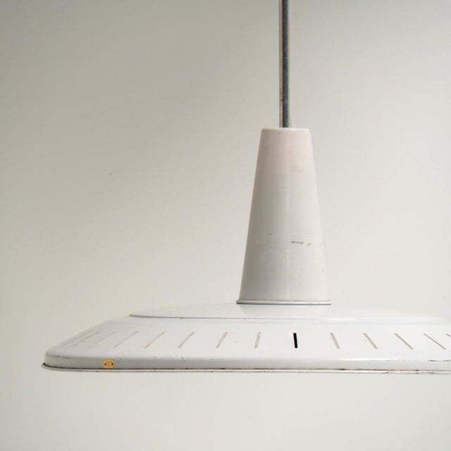 Mid-Century Modern Belgian School Industrial Pendant Lamp, 1950s For Sale - Image 3 of 9