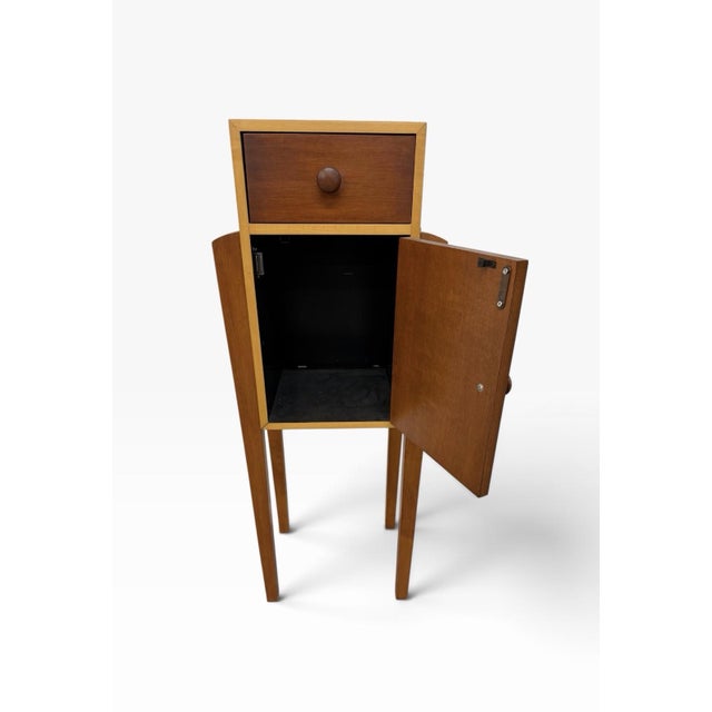 Vintage Art Deco Style Ethan Allen Maple Wood Cabinet "Storkie" Storage Wine Bar For Sale In Philadelphia - Image 6 of 7