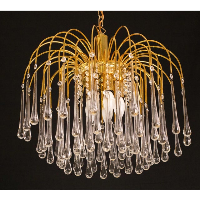 1970s Pair of Lady White, Murano Chandelier White Drops, 1970s For Sale - Image 5 of 12