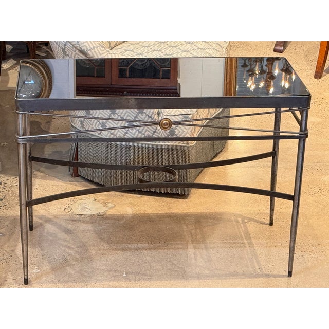 Metal 1950s Jansen Style Console Table For Sale - Image 7 of 9