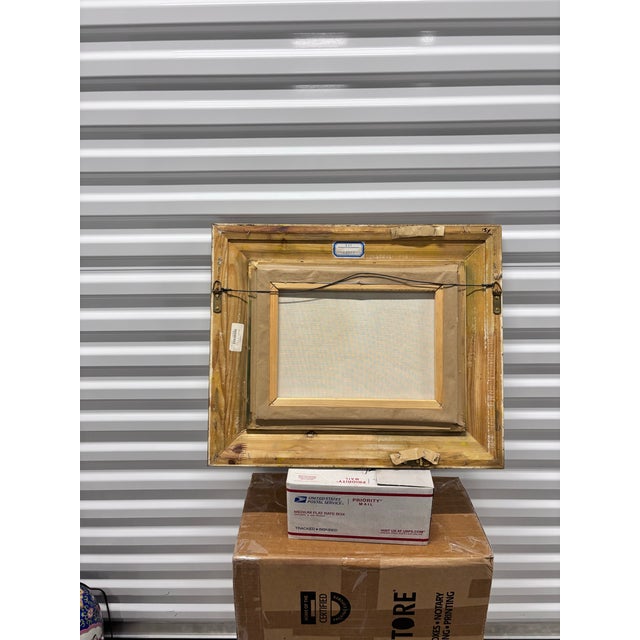 2020s Framed Still Life Canvas Painting Signed by A. Warner, Featuring a Composition of Three Earthy Ceramic Jars and Vessels. For Sale - Image 5 of 9