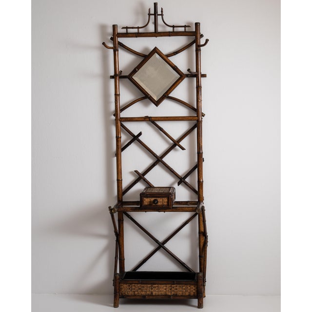 1900 - 1909 France Chocolate Bamboo Coat Rack For Sale - Image 14 of 15