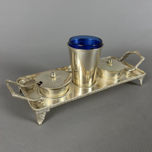 800 Silver Salt and Pepper Sticks in Blue Glass from Artigianato Italiano, Set of 7 For Sale - Image 15 of 15