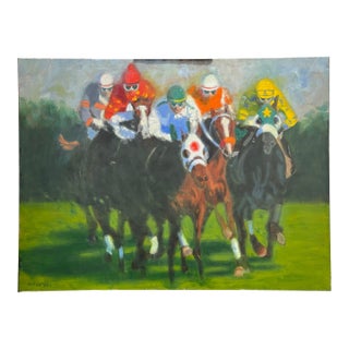 At the Finish Expressionism Oil Painting For Sale