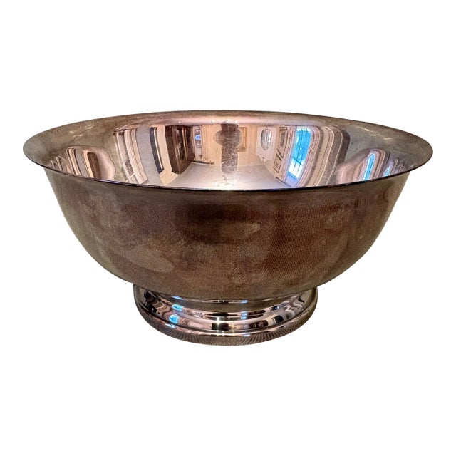 Mid 20th Century Gorham Silverplate Footed Serving Bowl For Sale