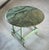 Metal Green Marble Postmodern Center Table With Teal Steel Base For Sale - Image 7 of 15