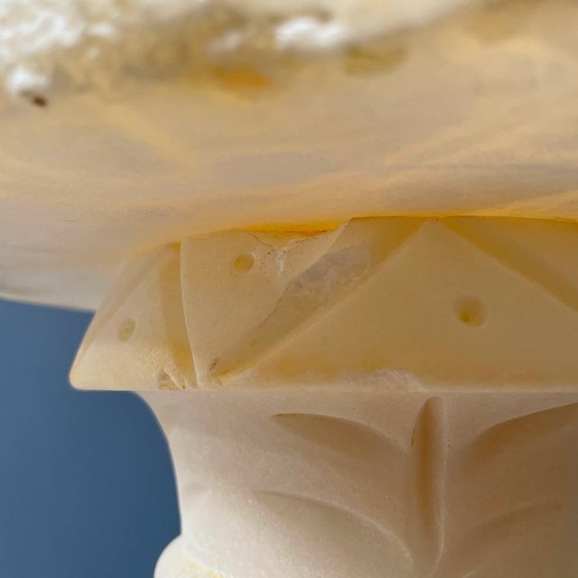 Alabaster Religious Column Carved For Sale - Image 17 of 18