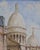 Textile Mid-20th Century French “Montmartre, Place du Tertre” Oil on Canvas, Sacré-Cœur For Sale - Image 7 of 8