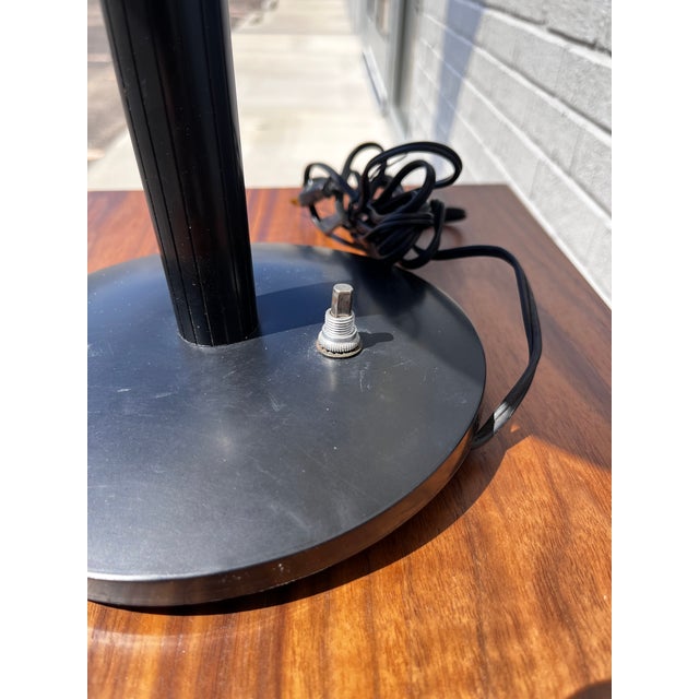 Black Gerald Thurston for Lightolier Table Lamp, Usa, Circa 1970s For Sale - Image 8 of 13