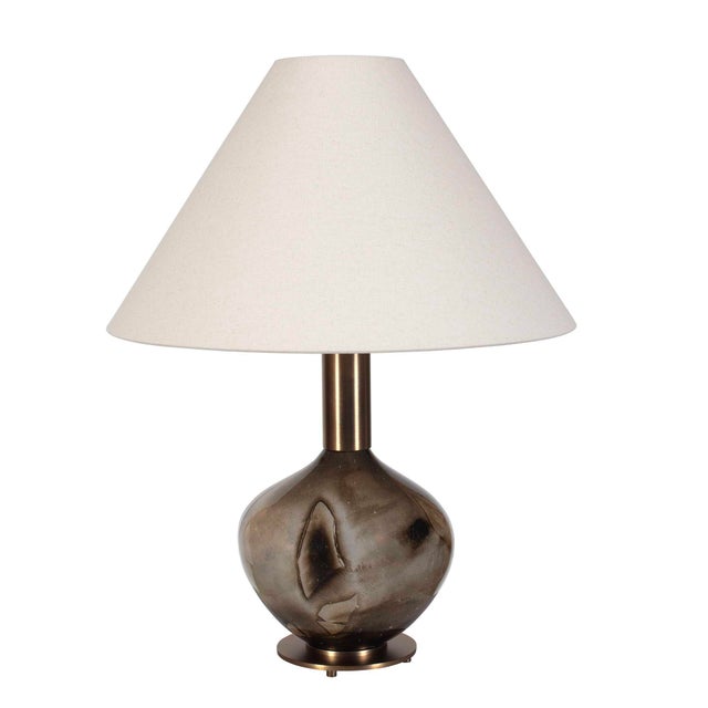 Bronze Montagu Dark Brown Table Lamp For Sale - Image 8 of 8