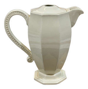 Octagonal Perles Teapot from Creil and Montereau, 19th Century