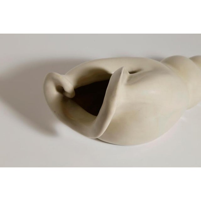 Sculptural Shell Vase in Stoneware by C.H. Brannam, 1965 For Sale - Image 10 of 12
