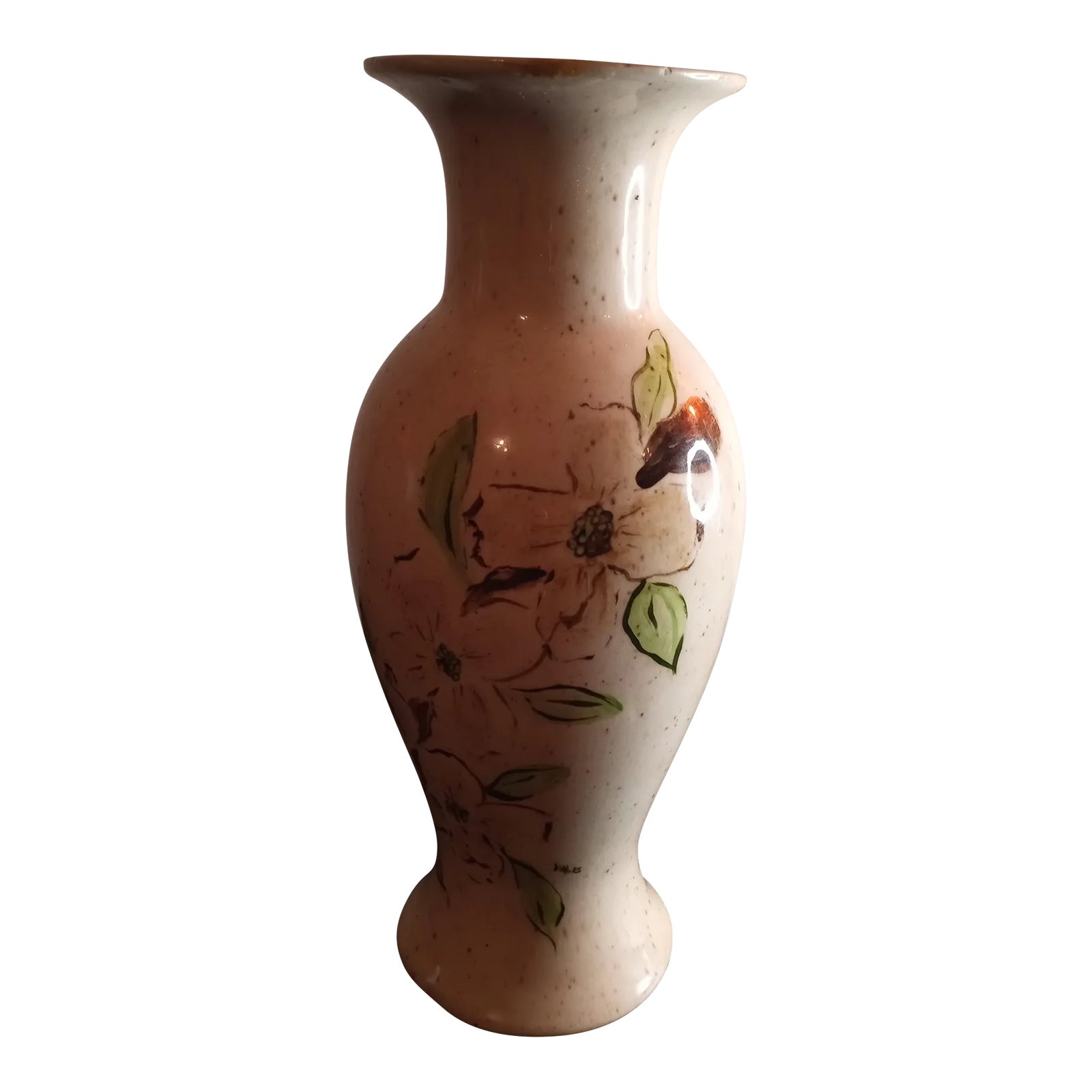 1970s Fitz & Floyd Sri Lanka Handpainted Glazed Ceramic Decorative Vase Chairish