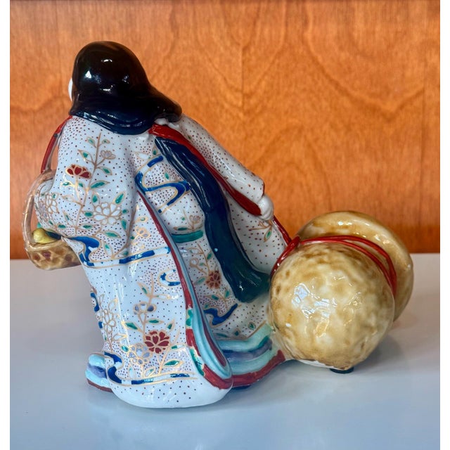 Early 20th Century Japanese Imari Porcelain Okimono Otafuku Erotic Aspect Meiji Period For Sale - Image 5 of 18