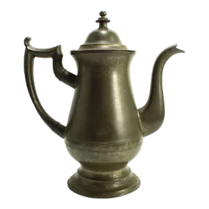 Circa 1830 American Pewter Coffeepot Tea Pot Boardman & Co New York, Marked