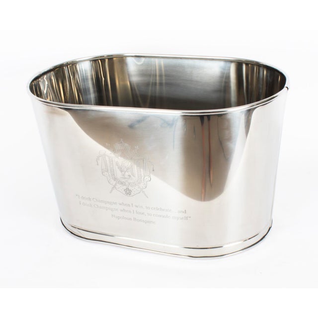 Vintage Silver-Plated Wine Cooler, 1990s For Sale - Image 12 of 12