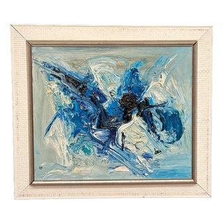 Bo Westberg, Strummer, 1950s, Oil on Canvas, Framed 70 × 60 Cm For Sale