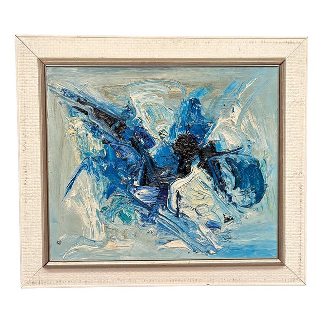 Bo Westberg, Strummer, 1950s, Oil on Canvas, Framed 70 × 60 Cm For Sale