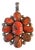 Large Vintage Coral and Sterling Silver Pendant For Sale