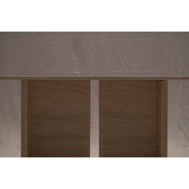 Italian Travertine Dining Table, 1970s For Sale - Image 14 of 18