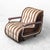 Brown Fabric Armchair with Wooden Armrests, 1970s For Sale - Image 4 of 10